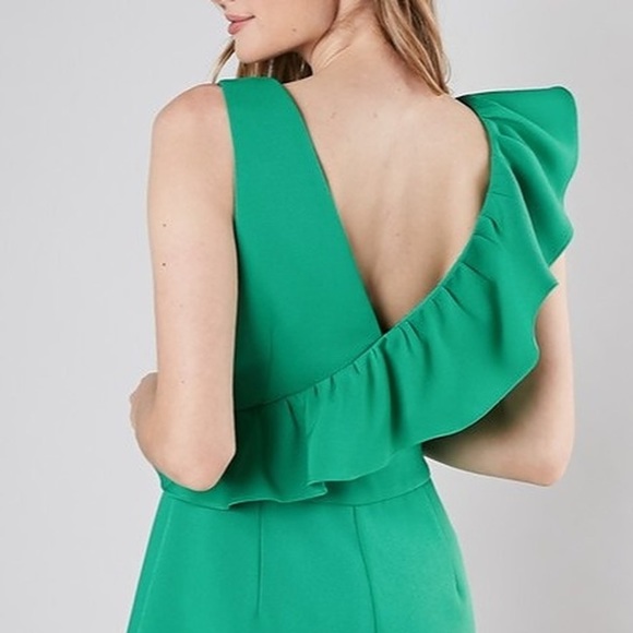 NWT Kelly Green ruffle detail Romper - Picture 5 of 5